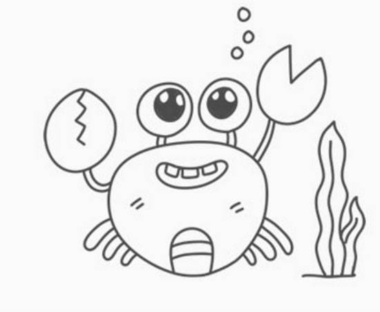 简笔画螃蟹 简笔画螃蟹的简单画法