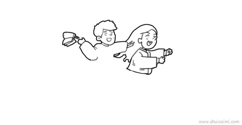 学生玩耍儿童画怎么画 学生玩耍简笔画简单又好看