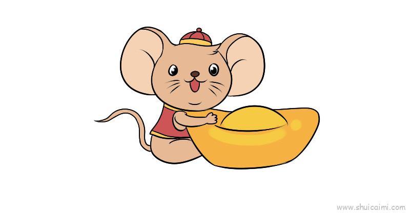 吉祥鼠儿童画怎么画 吉祥鼠简笔画顺序