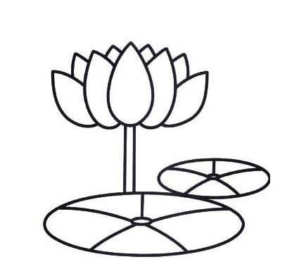 莲花简笔画 莲花简笔画图片大全大图