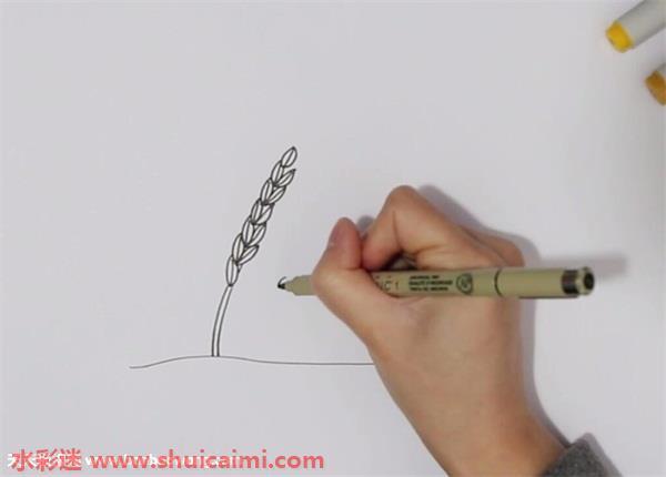 丰收de稻谷怎么画 丰收的稻谷简笔画简单又漂亮彩色