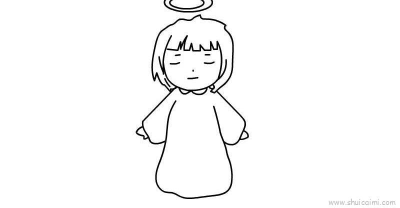 天使儿童画怎么画 天使简笔画顺序