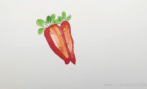 胡萝卜简笔画怎么画 胡萝卜简笔画画法