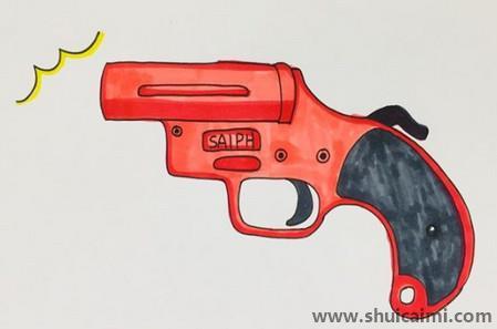 信号枪儿童简笔画