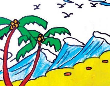 山水画简笔画 山水画简笔画儿童画