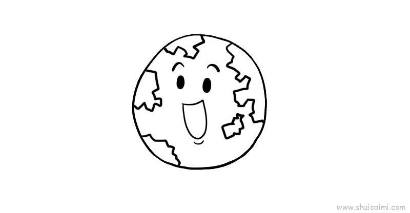 世界地球日儿童画怎么画 世界地球日简笔画顺序