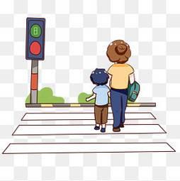 过马路简笔画图片大全 过马路简笔画图片大全彩色
