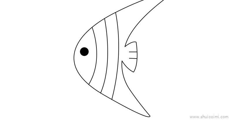 三角鱼儿童画怎么画 三角鱼简笔画步骤