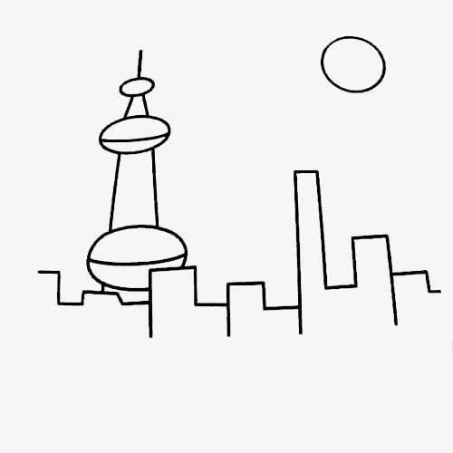 东方明珠简笔画 东方明珠简笔画手绘