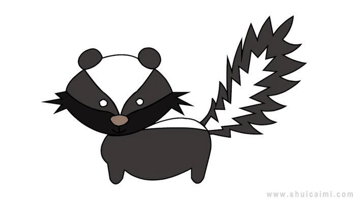 臭鼬简笔画怎么画 臭鼬简笔画好看