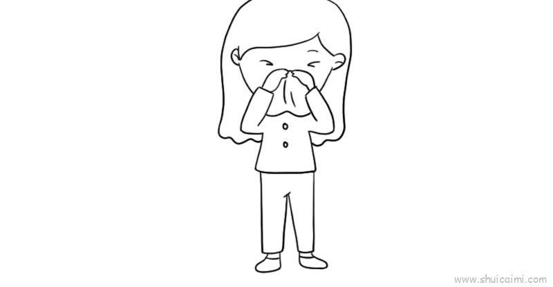 预防感冒儿童画怎么画 预防感冒简笔画图片大全