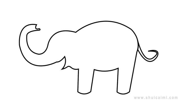 大象简笔画怎么画 大象简笔画图片大全