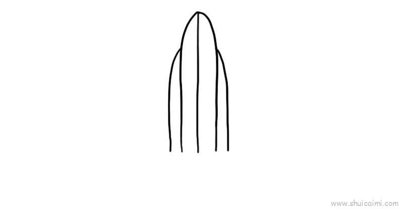 仙人柱盆栽儿童画怎么画 仙人柱盆栽简笔画步骤