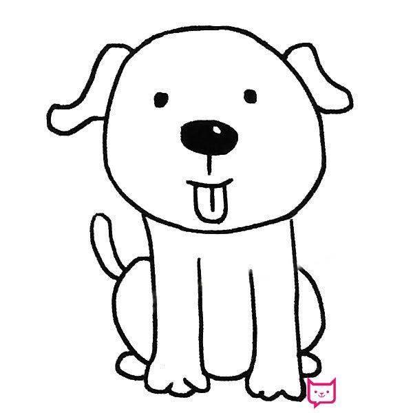狗简笔画 狗简笔画简单又好看