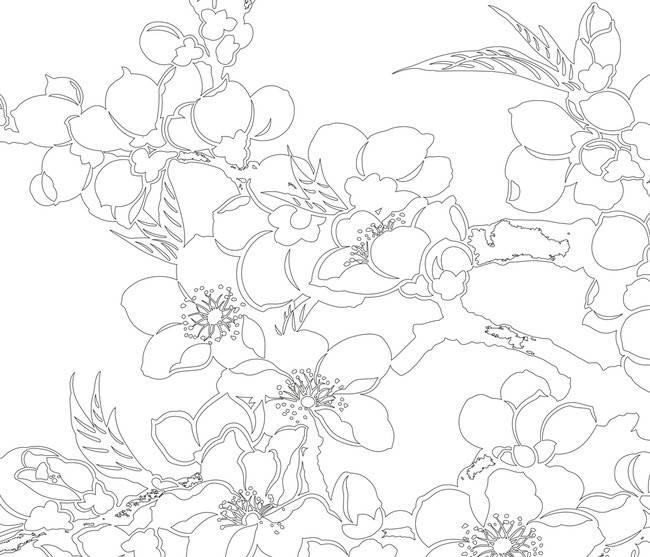 桃花简笔画 桃花简笔画彩色