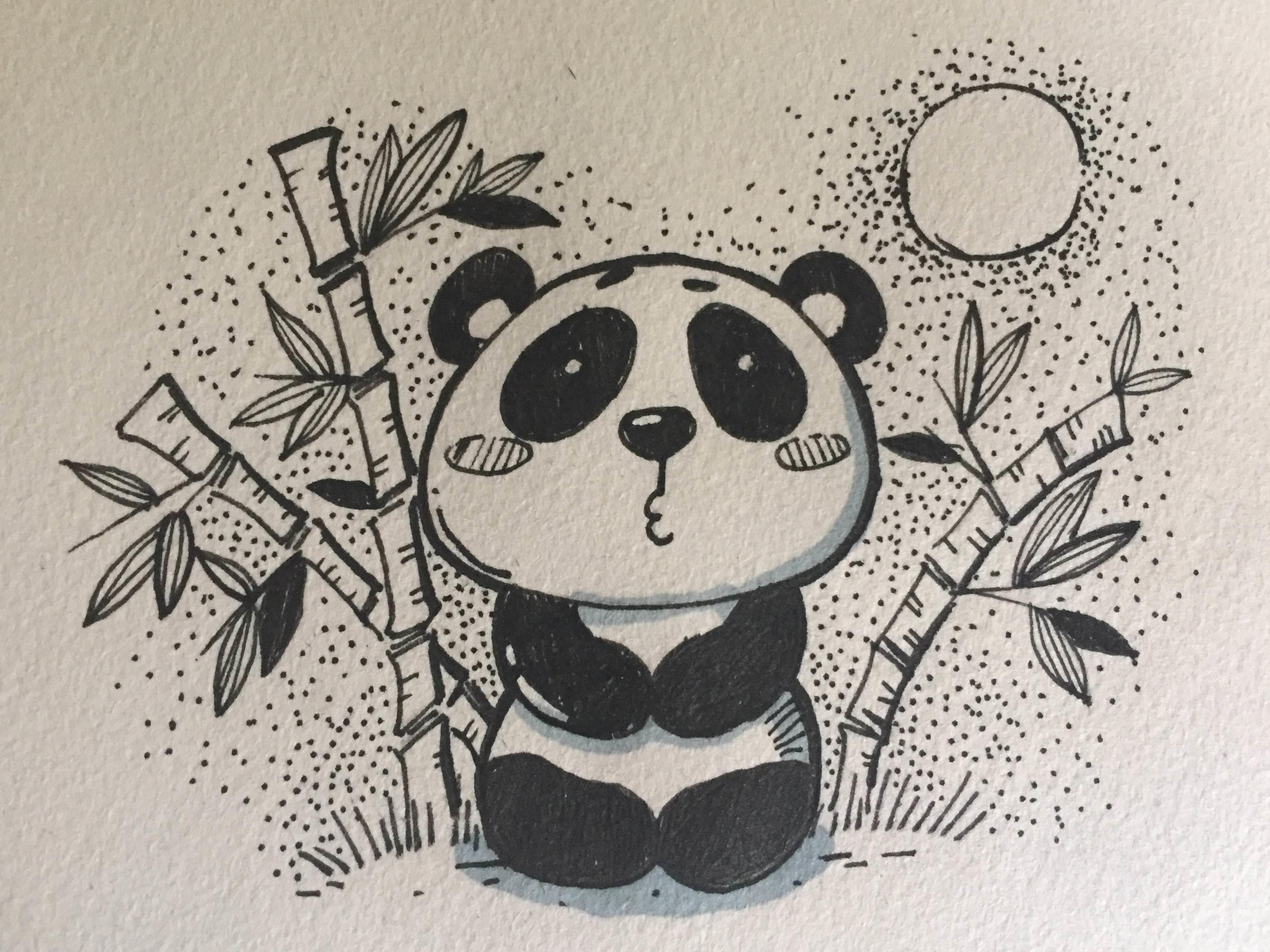 熊猫图片简笔画 熊猫图片简笔画可爱