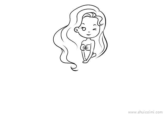 美人鱼儿童画怎么画 美人鱼简笔画顺序