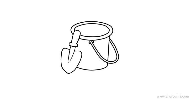 儿童铲沙玩具儿童画怎么画 儿童铲沙玩具简笔画步骤