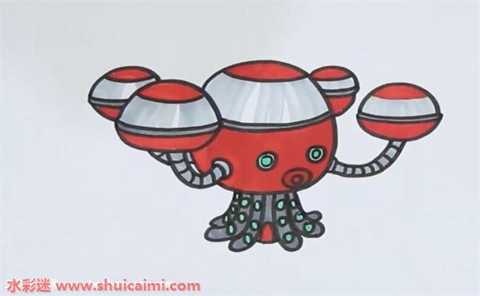 章鱼堡怎么画 章鱼堡简笔画简单又漂亮