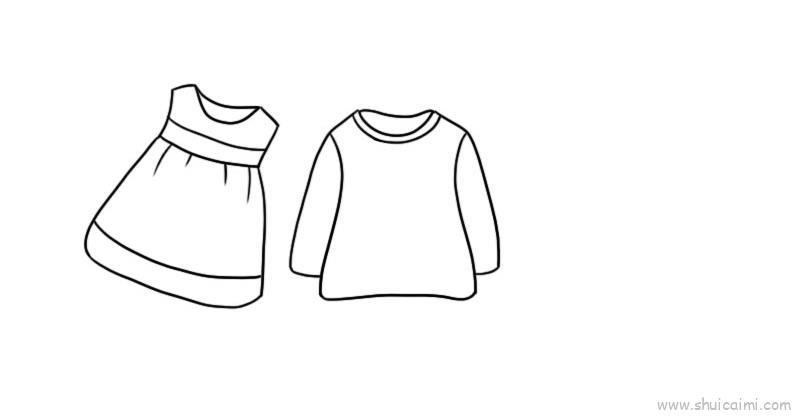 衣服儿童画怎么画 衣服简笔画步骤