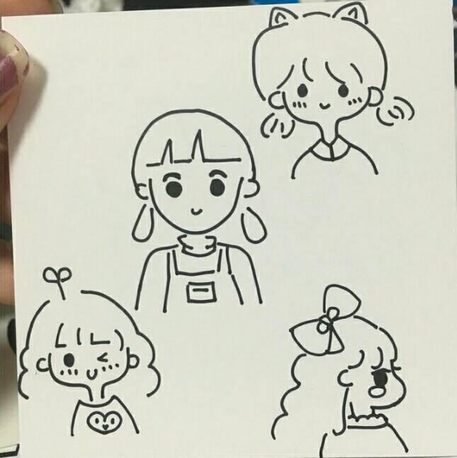 如何画闺密简笔画教程 如何画闺密简笔画图片