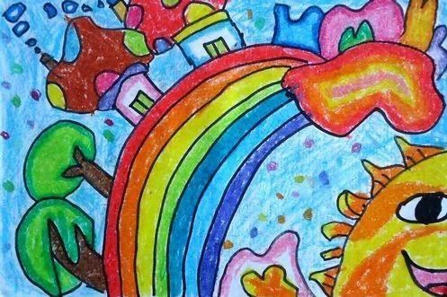 彩虹简笔画 彩虹简笔画图片大全