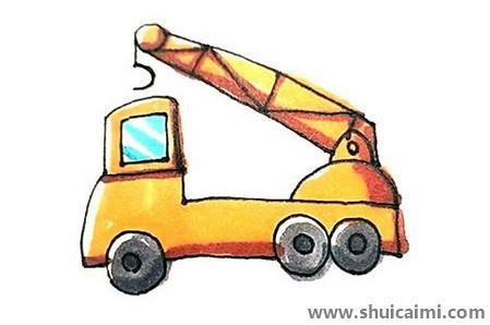 吊车图儿童简笔画