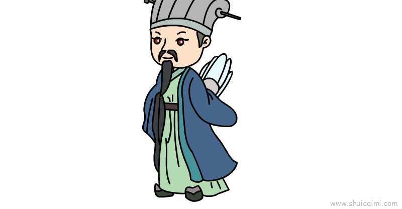 诸葛亮儿童画怎么画 诸葛亮简笔画步骤