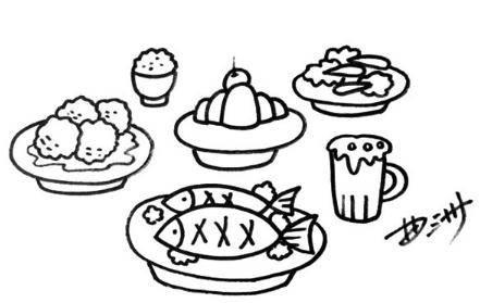 春节食物简笔画 春节食物简笔画图片大全
