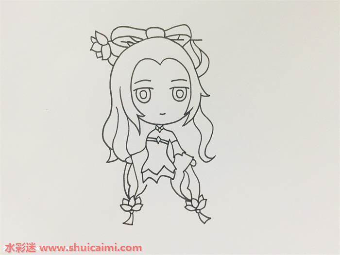 貂蝉怎么画 貂蝉简笔画简单易画彩色