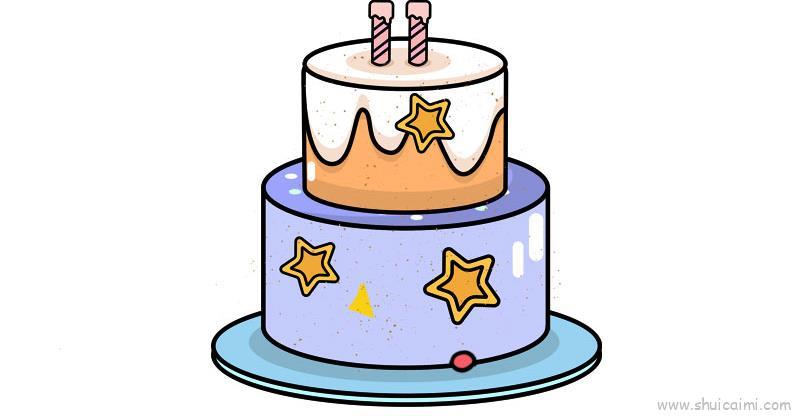 生日蛋糕儿童画怎么画 生日蛋糕简笔画图片