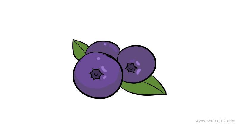 蓝莓儿童画怎么画 蓝莓简笔画图片大全
