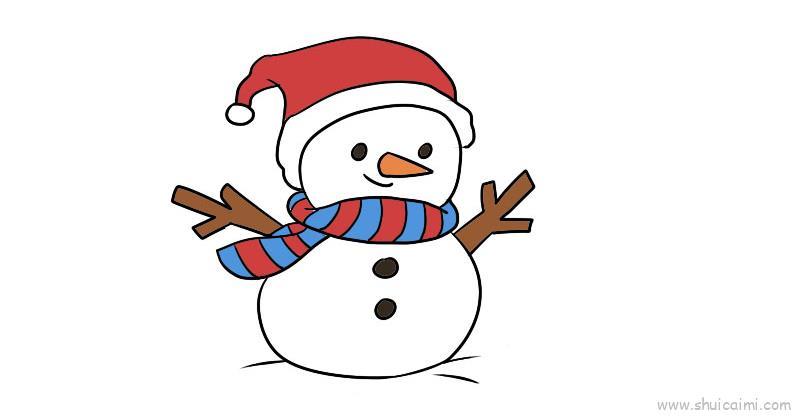 圣诞节雪人儿童画怎么画 圣诞节雪人简笔画简单又好看