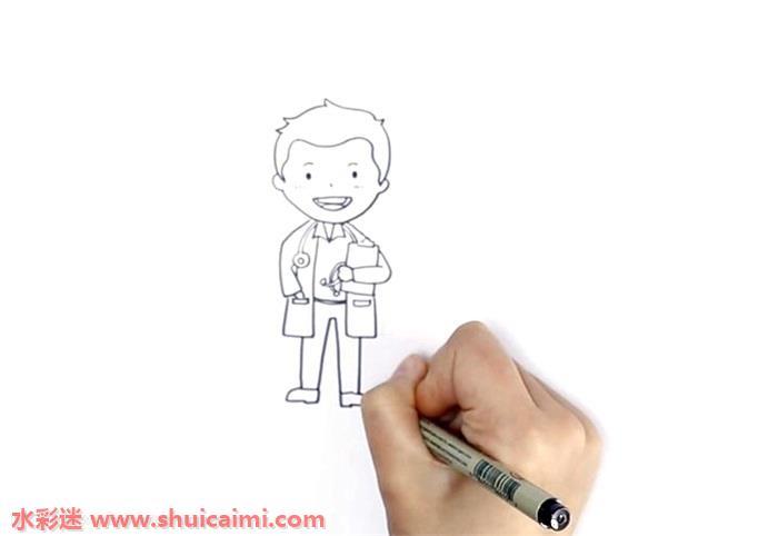 医生怎么画 医生简笔画图片彩色