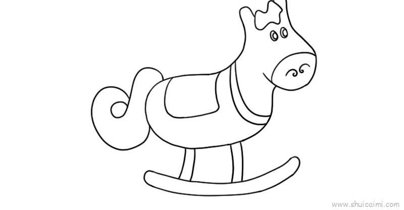 儿童节木马玩具儿童画怎么画 儿童节木马玩具简笔画图片