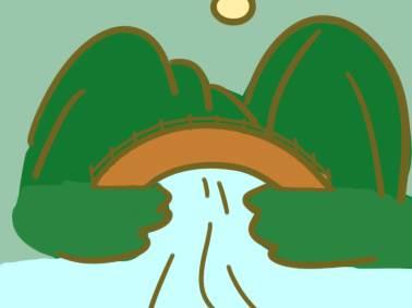 河流简笔画 河流简笔画图片带颜色
