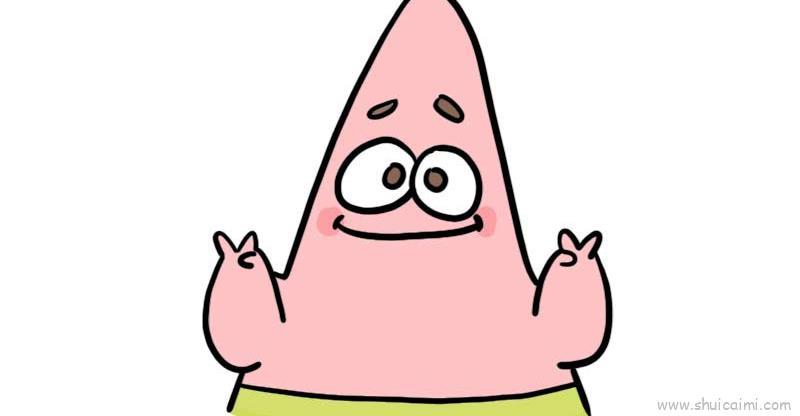 派大星儿童画怎么画 派大星简笔画图片大全