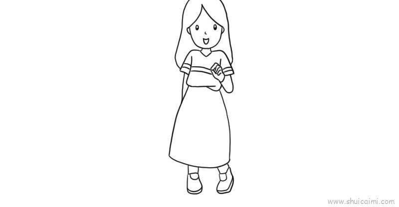 披头发儿童画怎么画 披头发简笔画图片