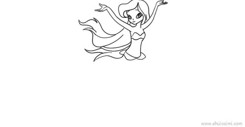 美人鱼儿童画怎么画 美人鱼简笔画图片大全
