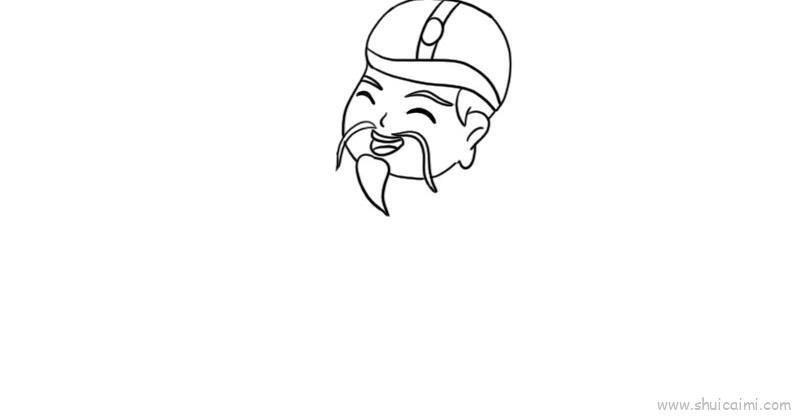 财神爷儿童画怎么画 财神爷简笔画步骤