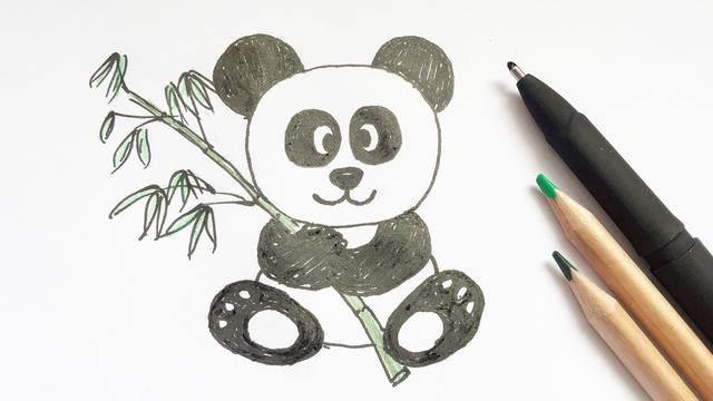 熊猫简笔画图片 熊猫简笔画图片可爱简单