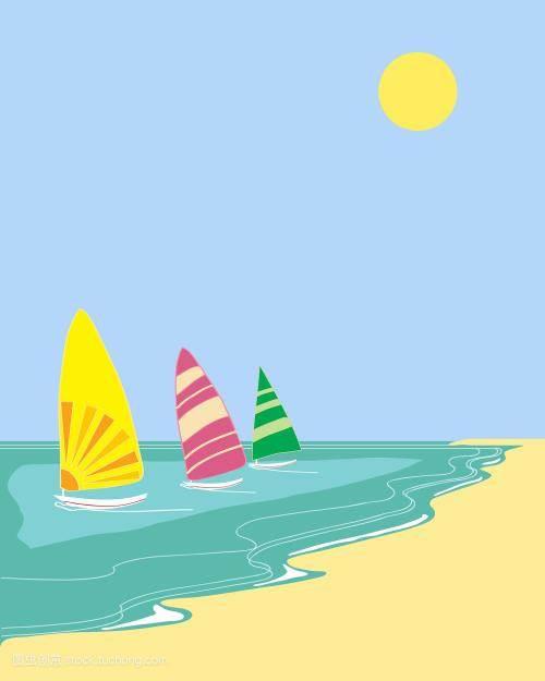 大海简笔画 大海简笔画图片彩色