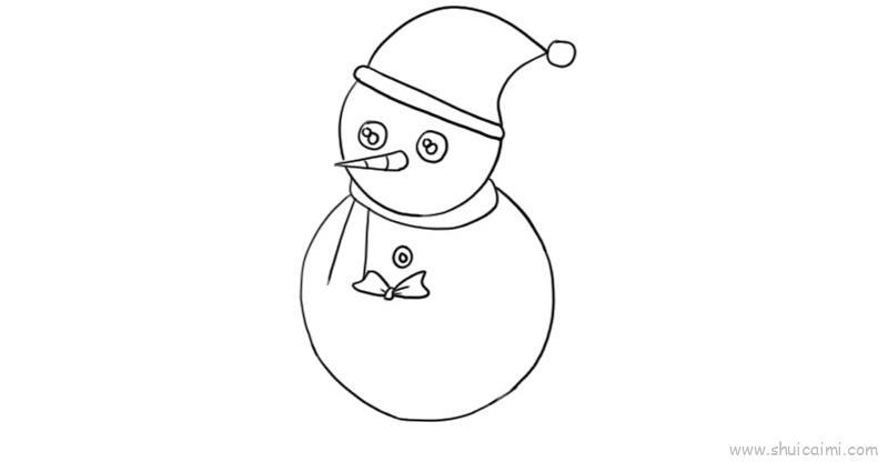 雪人儿童画怎么画 雪人简笔画步骤
