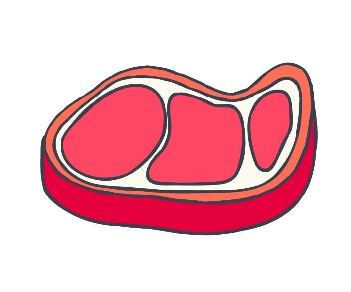 肉简笔画 肉简笔画彩色