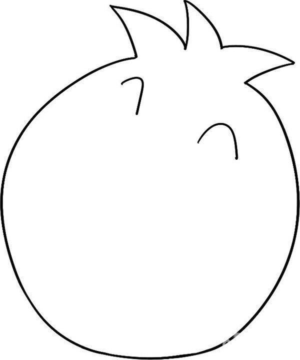 开口笑的石榴简笔画怎么画 开口笑的石榴简笔画图片大全