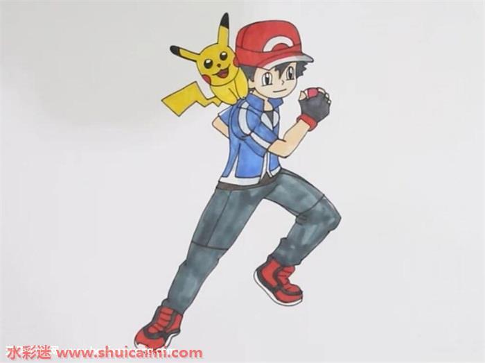 小智和皮卡丘怎么画 小智和皮卡丘简笔画图片大全