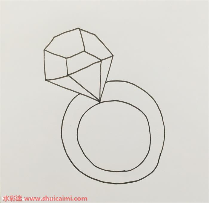 戒指简笔画怎么画简单又漂亮彩色