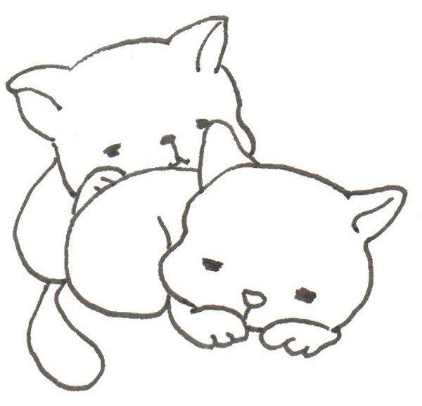 树洞里的猫咪的简笔画怎么画 树洞里的猫咪的简笔画顺序