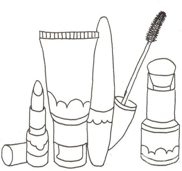 化妆品套装的简笔画怎么画 化妆品套装的简笔画图片大全