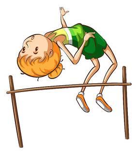 跳高简笔画 跳高简笔画火柴人